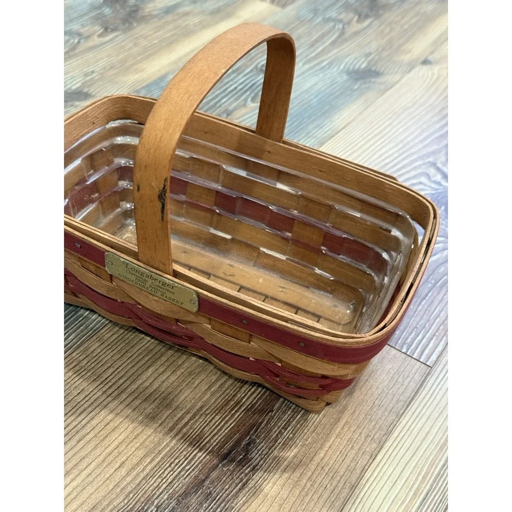 Longaberger Christmas Collection Gingerbread Basket W Liner 1990